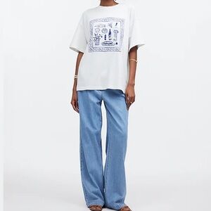 Madewell x Lisa Says Gah! Sz Small Graphic Softfade Cotton Ex-Boyfriend Tee New